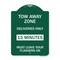 Signmission Tow Away Zone-Deliveries Only 15 Minutes Must Leave Your Flashers On, Green & White, GW-1824-22803 A-DES-GW-1824-22803 - alternate 1